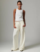 Belle Trousers - Contrast Linen