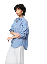 Sophie Shirt- Sky Blue Stripe