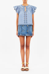 Effie Flutter Sleeve Top