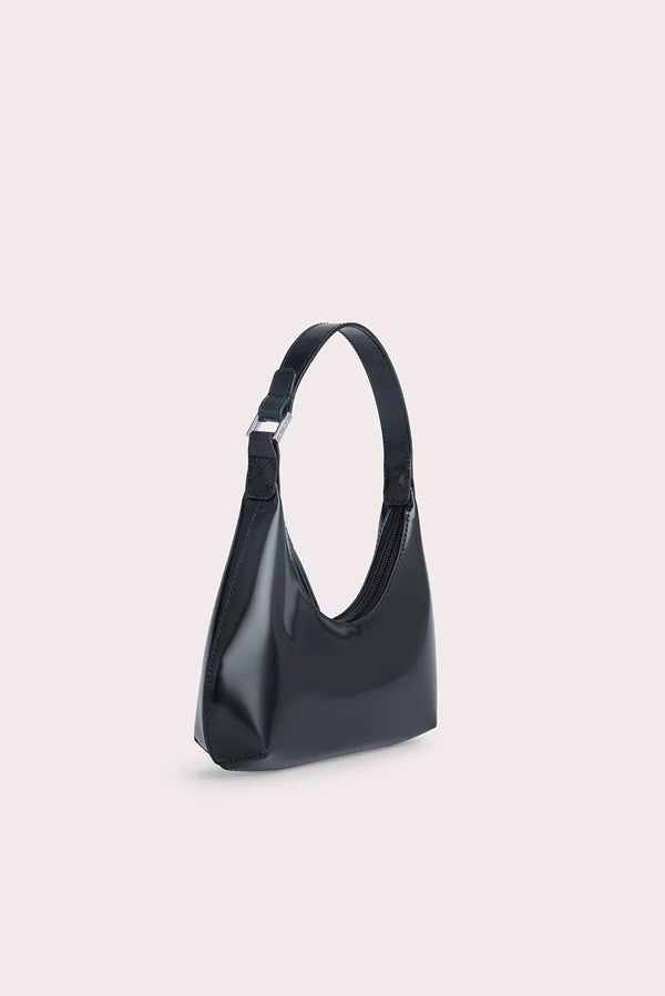 Baby Amber Black Semi Patent Leather