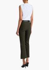 MID RISE CROP FLARE WITH SIDE SPLIT