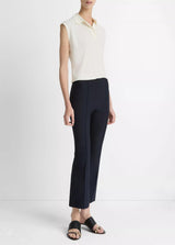 Niki Mid Rise Pintuck Crop Flare Pant