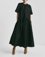 Taffeta Belt Dress