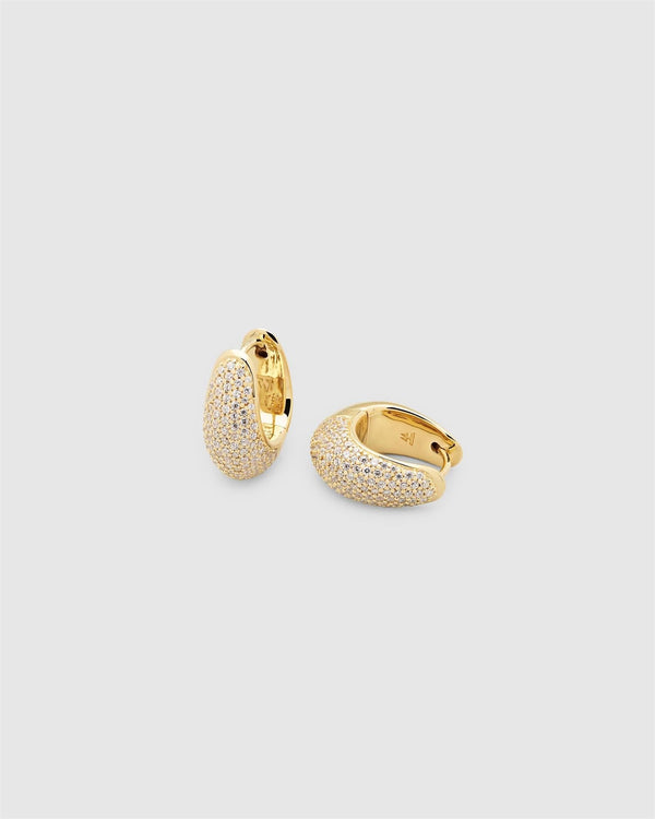 Ice Hoop small pave gold