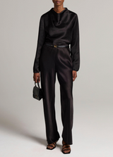 Draped Cowl-Neck Top