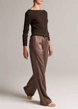 MID WAIST SHINE CREPE PULL ON