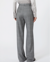 Straight-fit wool flannel trousers