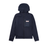 Amundsen Mountain Airy damejakke i Faded Navy med hette, sett forfra.