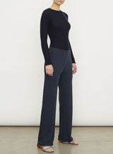 High Waisted Crepe Bias Pant