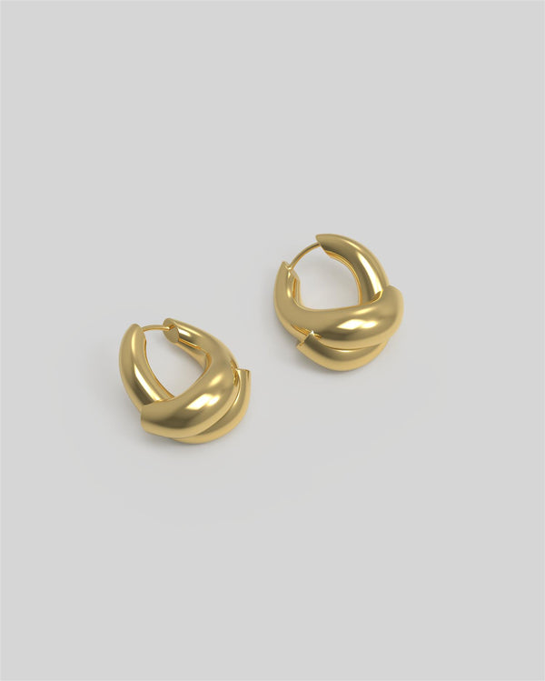 18K Rose Hoop Small Plated