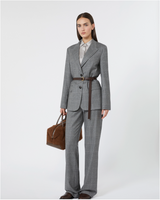 Straight-fit wool flannel trousers