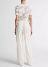 Joan Linen-Blend High-Rise Pull-On Pant