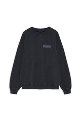 Miles Sweatshirt Palms - Washed black