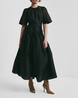 Taffeta Belt Dress