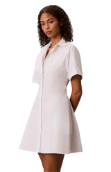 Cotton Poplin Mini Shirt Dress