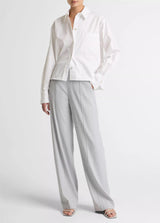 Cotton Cropped Button-Front Shirt