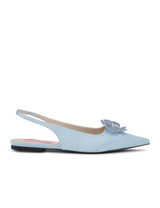 Fiona Satin Crystal Flats