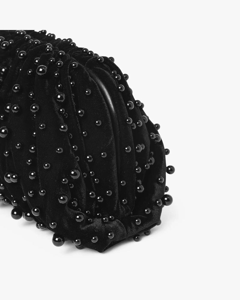 Pearly Velvet Clutch