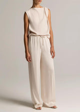DRAPED SHOULDER SLVLS TOP