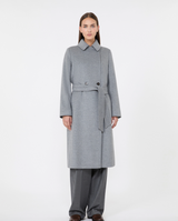 Double-breasted wool coat