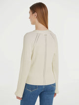 RIB RAGLAN CARDIGAN