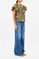 Perline Flutter Sleeve Blouse