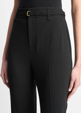 HIGH WAIST SLIM FLARE BELTED PANT