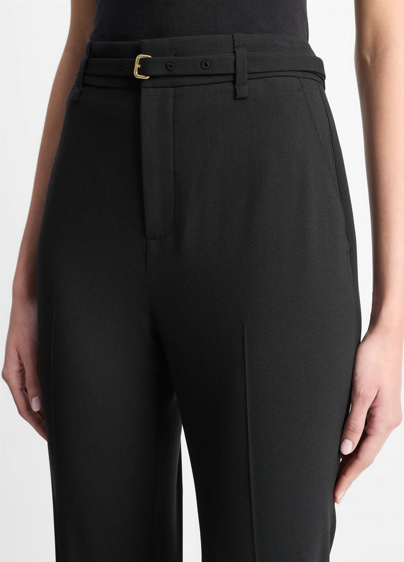 HIGH WAIST SLIM FLARE BELTED PANT