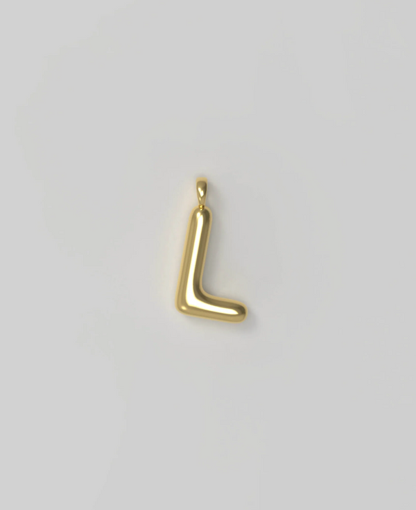 Letter Charm Small Plated L