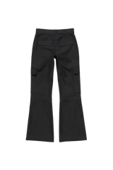 COTTON SATIN CARGO TROUSERS