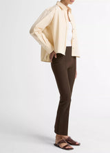 Niki Mid Rise Pintuck Crop Flare Pant