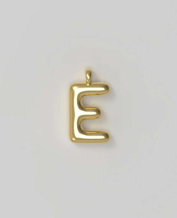 Letter Charms Large Plated E