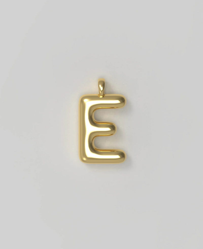 Letter Charms Large Plated E