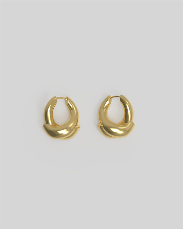 18K Rose Hoop Small Plated