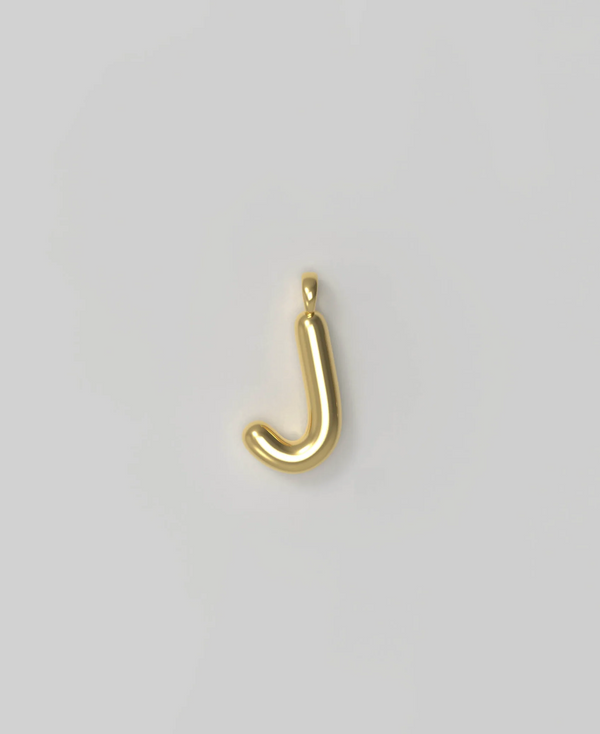 Letter Charm Small Plated J