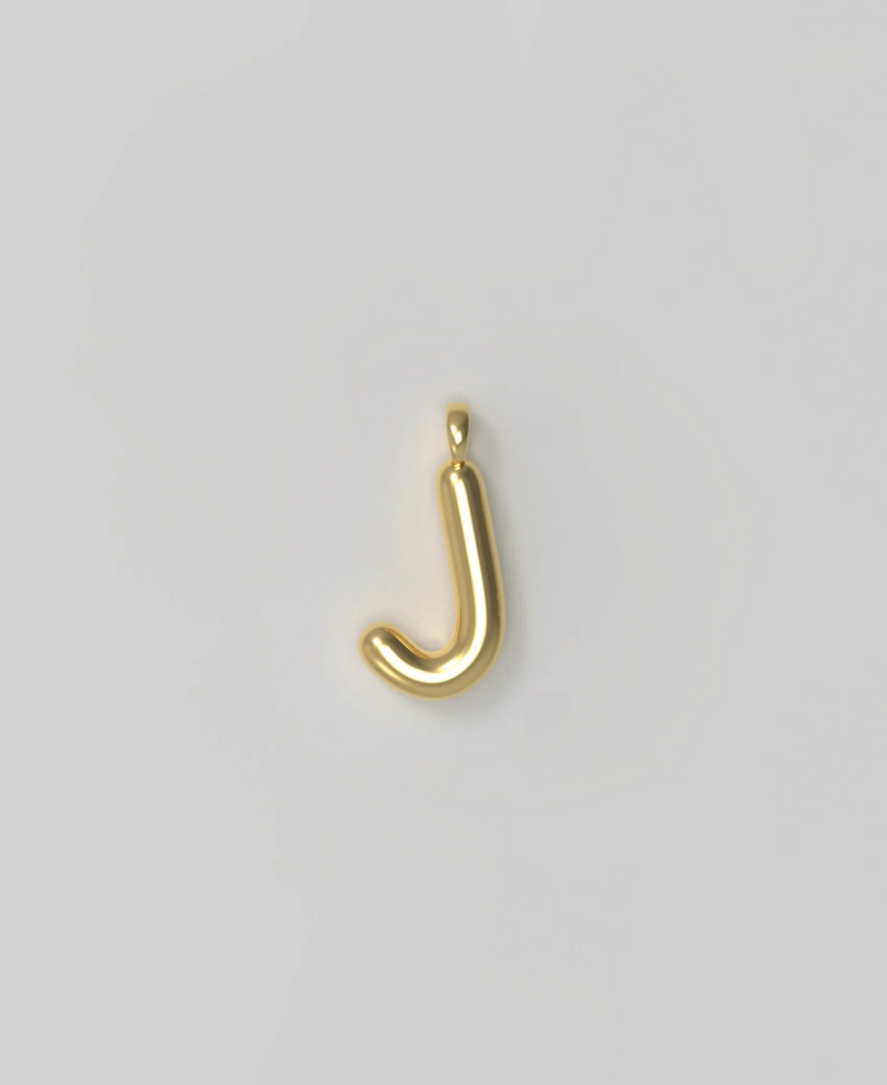 Letter Charm Small Plated J