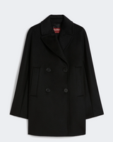 SHEREE - Double-Breasted Wool Pea Coat