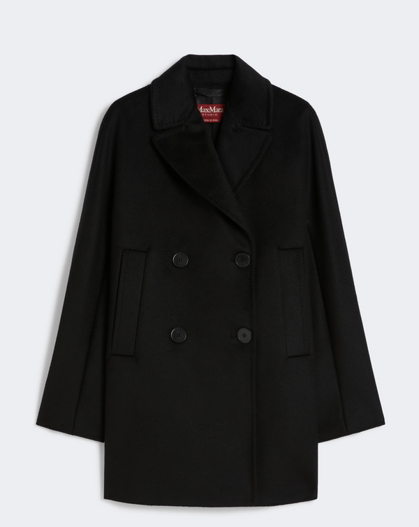 SHEREE - Double-Breasted Wool Pea Coat