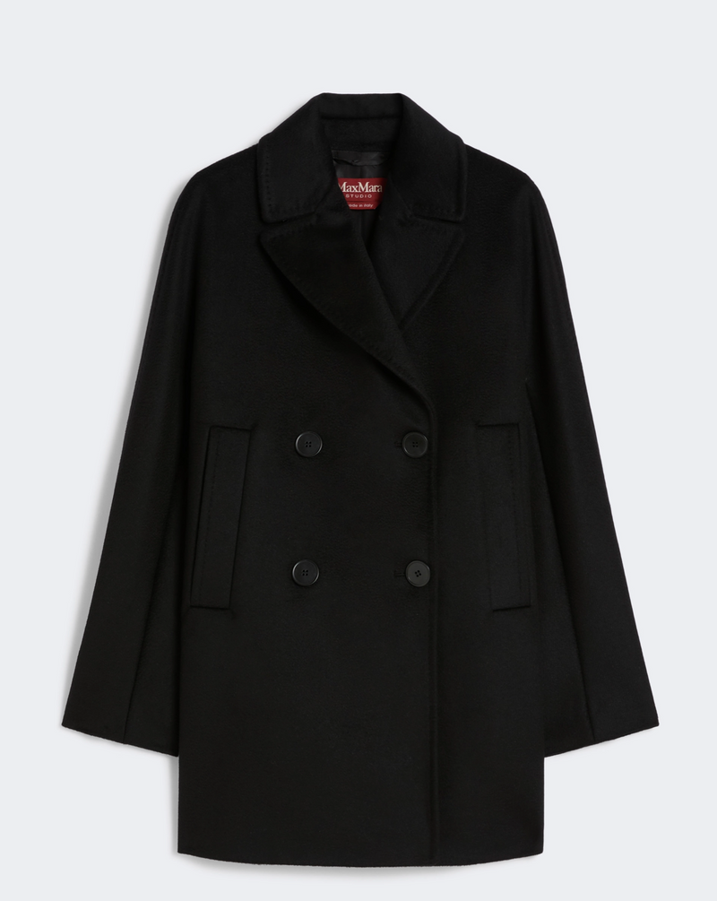 SHEREE - Double-Breasted Wool Pea Coat