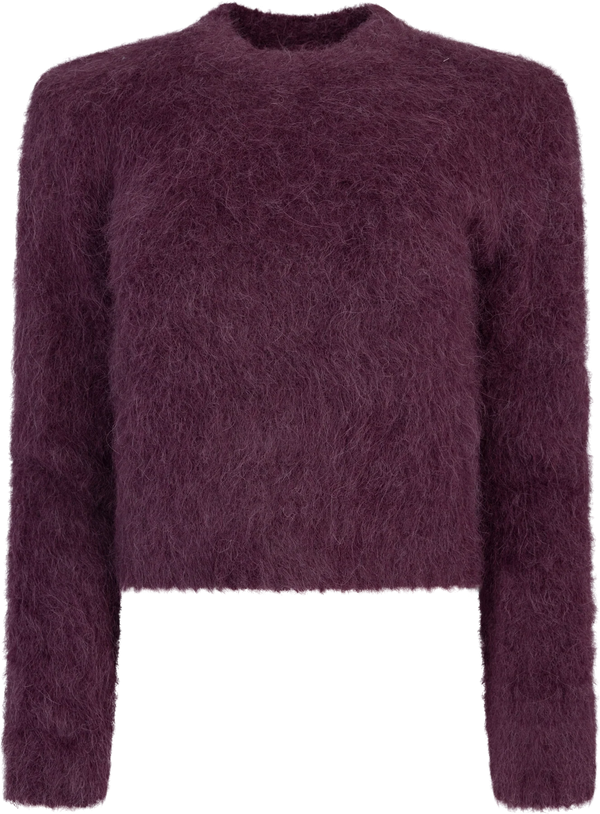 Hairy Knit Fitted Sweater