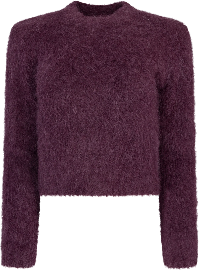 Hairy Knit Fitted Sweater