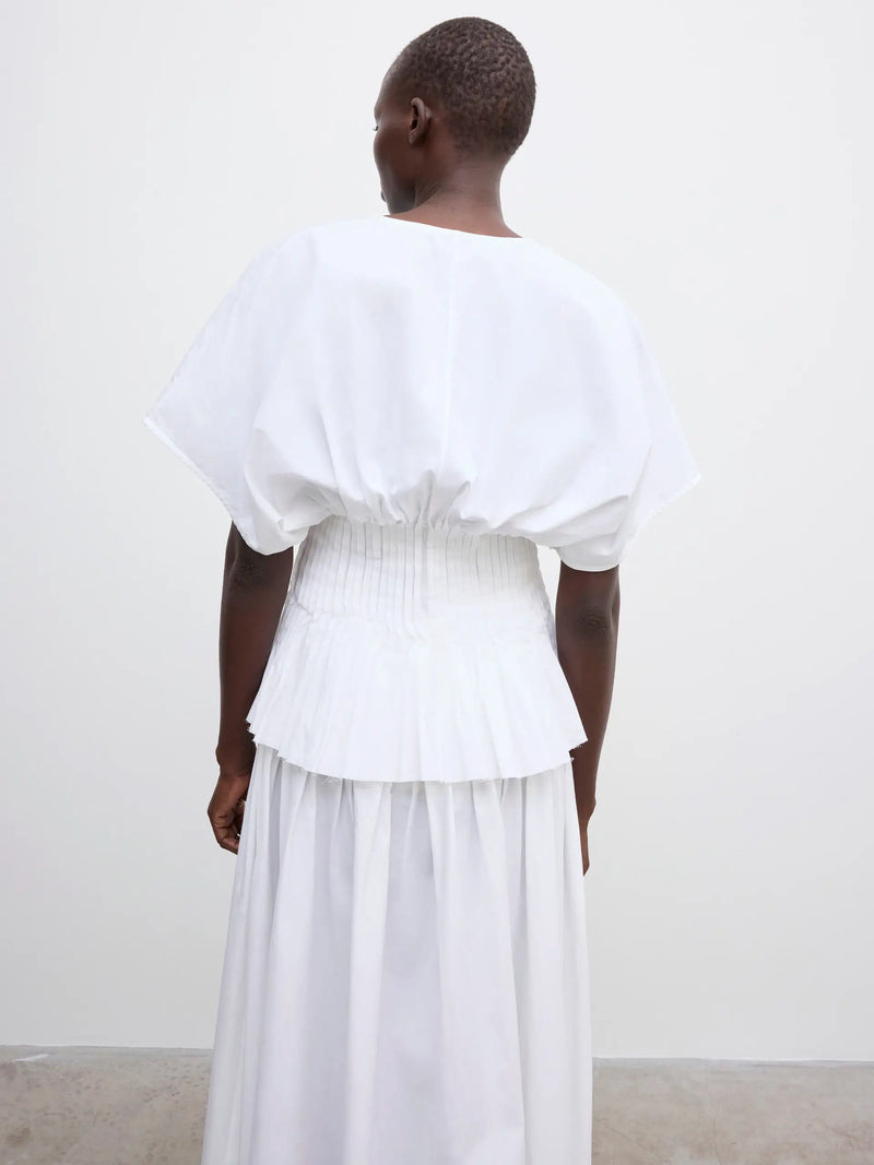 Poplin V-Neck Top