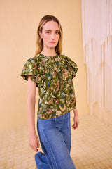 Perline Flutter Sleeve Blouse