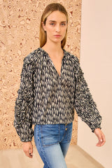 Azrou Cotton Long Sleeve Blouse