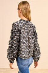 Azrou Cotton Long Sleeve Blouse