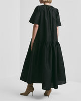 Taffeta Belt Dress