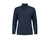 Amundsen 5Mila Half Zip Woman i faded navy, sett forfra med ton-i-ton glidelås og skulderforsterkning