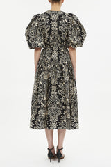 Harriet Puff Sleeve Midi Dress