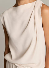 DRAPED SHOULDER SLVLS TOP