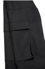 COTTON SATIN CARGO TROUSERS